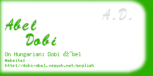 abel dobi business card